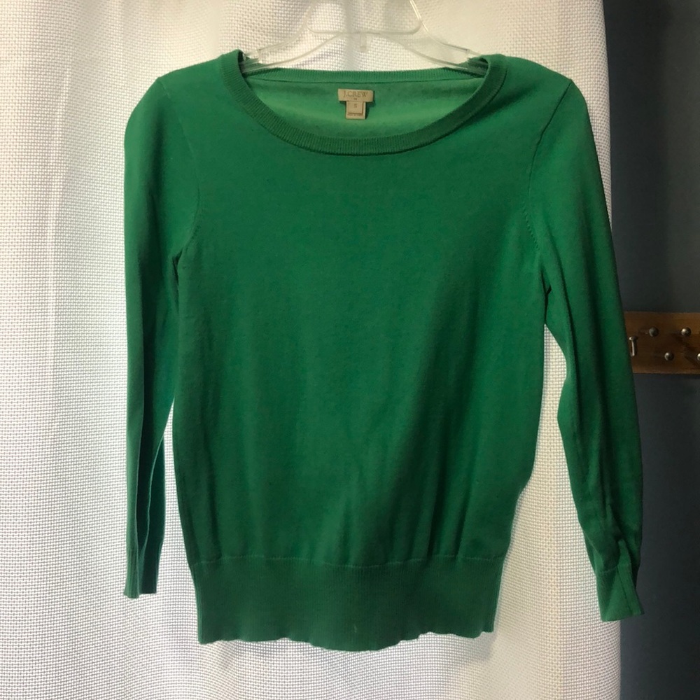 Green j crew sweater